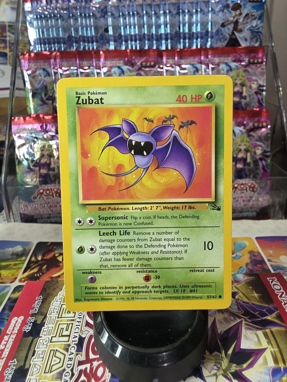 Zubat Reptile Card – Purple and Yellow Collectible